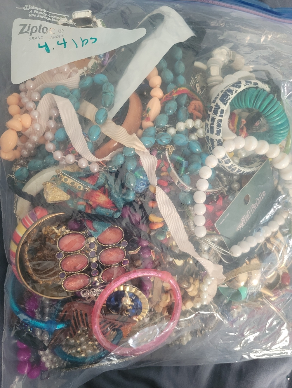 4.4 Lbs Wearable & Craft Vintage & Modern Craft Jewelry Lot - Picture 4 of 4